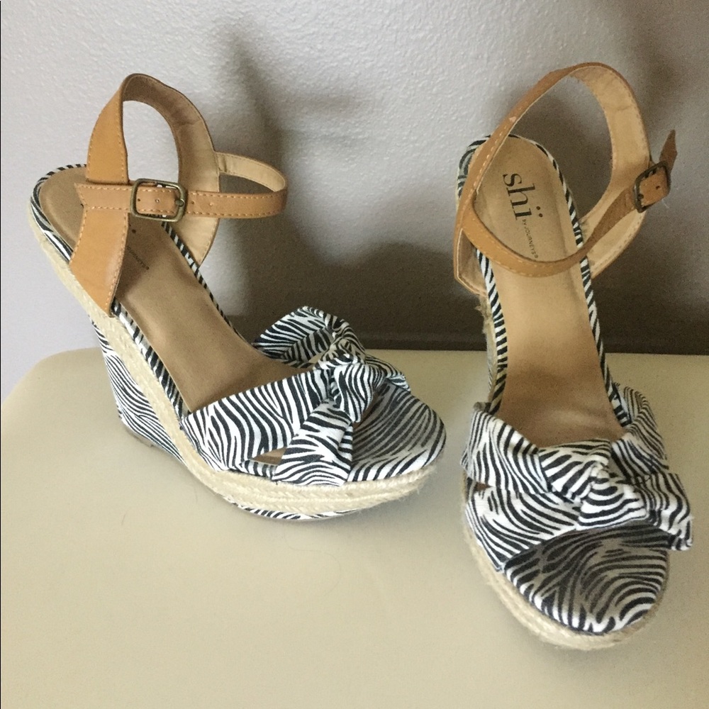 Zebra print wedges